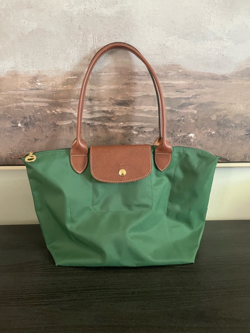 Longchamp Le Pliage Original M Tote Bag in British Green